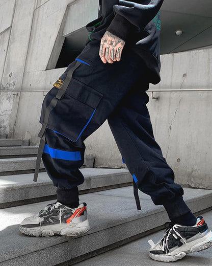 Urban Patchwork Black Cargo Pants -  durable cargo pants - Urban Patchwork Black Cargo Pants for Modern Style - View 4