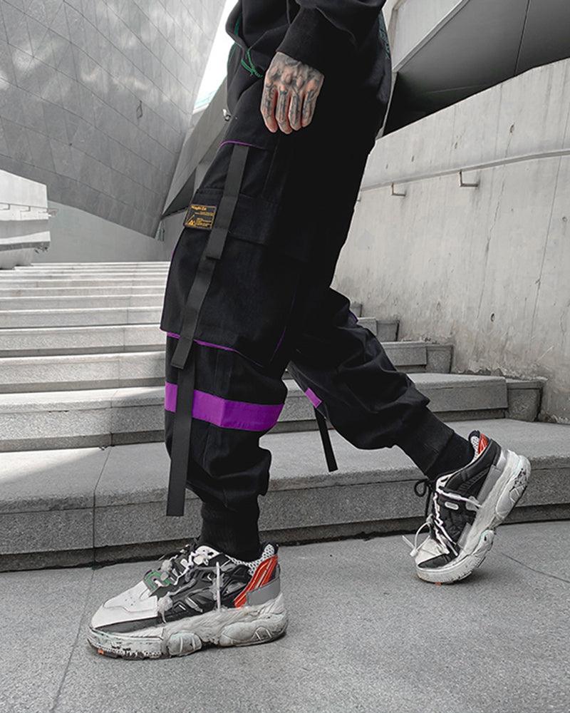 Urban Patchwork Black Cargo Pants for Modern Style – Imaphotic