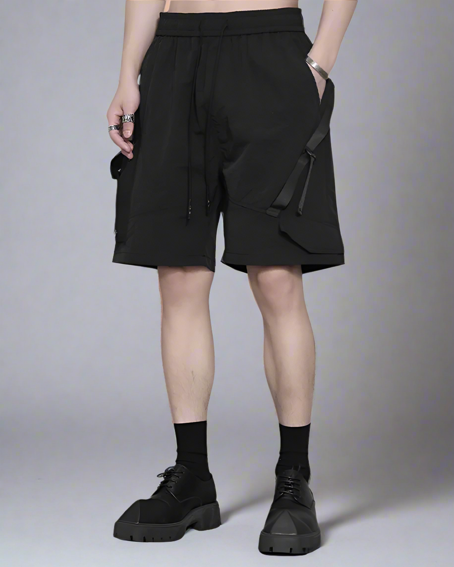 Urban Patchwork Cargo Shorts - cargo shorts - Woven Patchwork Cargo Shorts for Everyday Adventures - Main view
