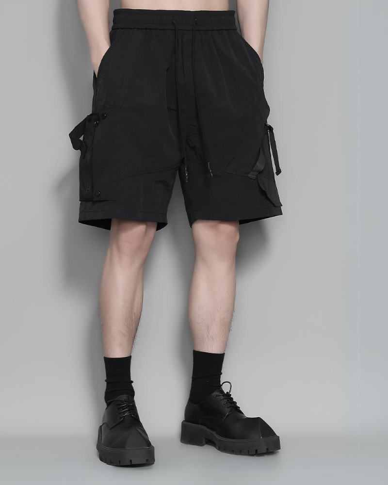 Urban Patchwork Cargo Shorts -  durable shorts - Woven Patchwork Cargo Shorts for Everyday Adventures - View 4