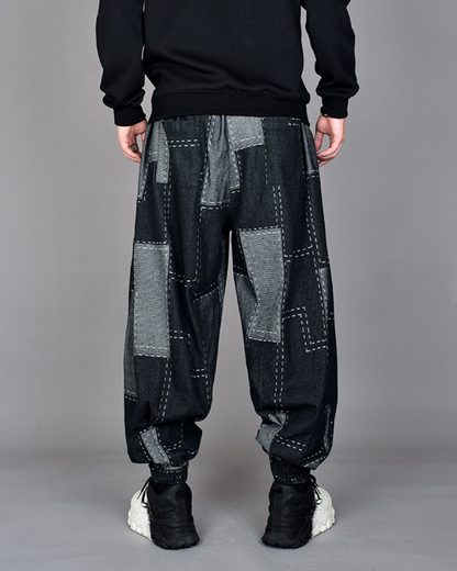 Urban Plaid Harem Pants -  cotton blend - Urban Plaid Harem Pants for Fashionable Comfort - View 3