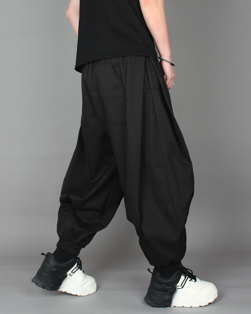 Urban Plaid Harem Pants -  techwear - Urban Plaid Harem Pants for Fashionable Comfort - View 6