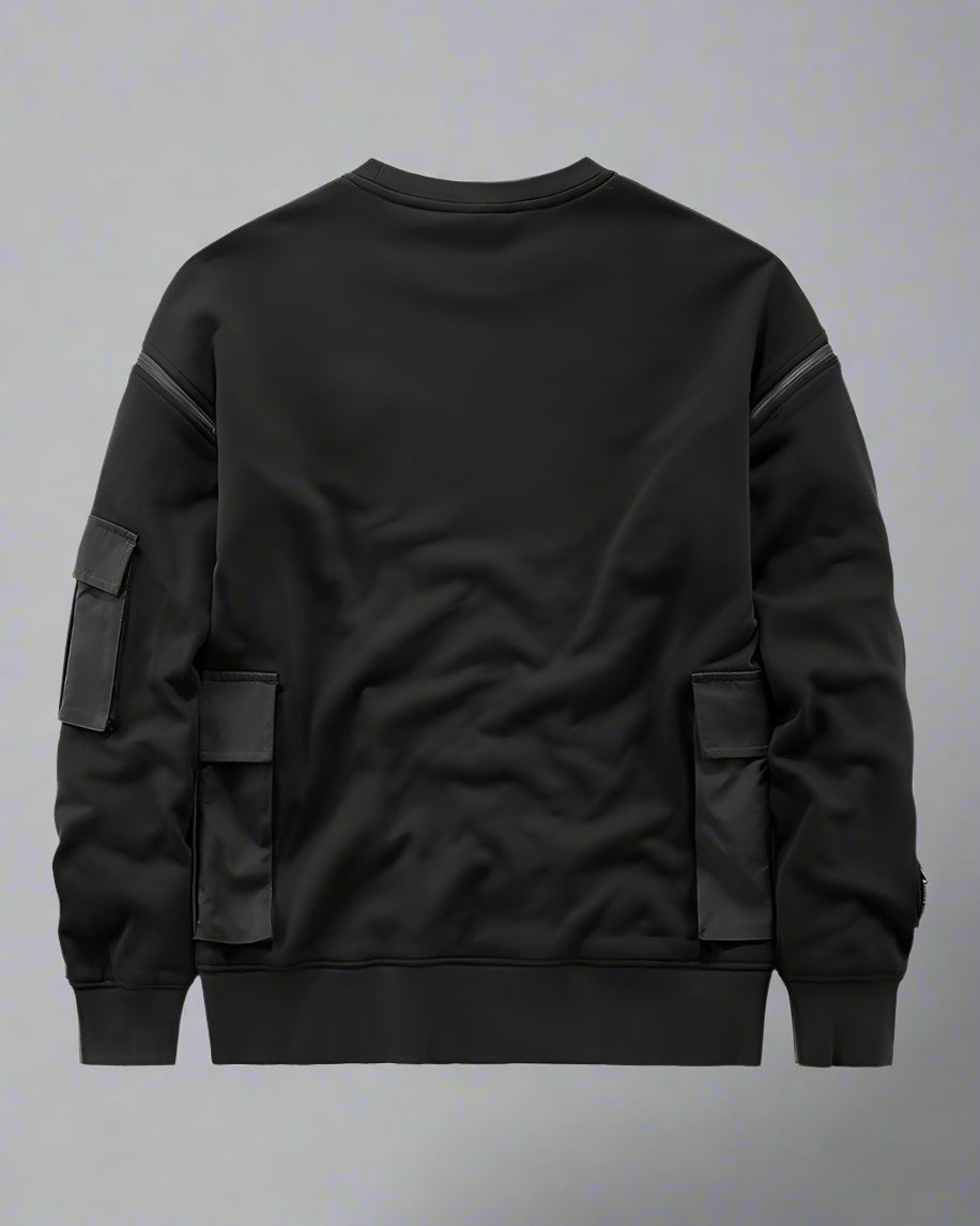 Urban Samurai Crewneck Sweatshirt - techwear sweatshirt - Urban Samurai Crewneck Sweatshirt for Modern Lifestyles - View 2