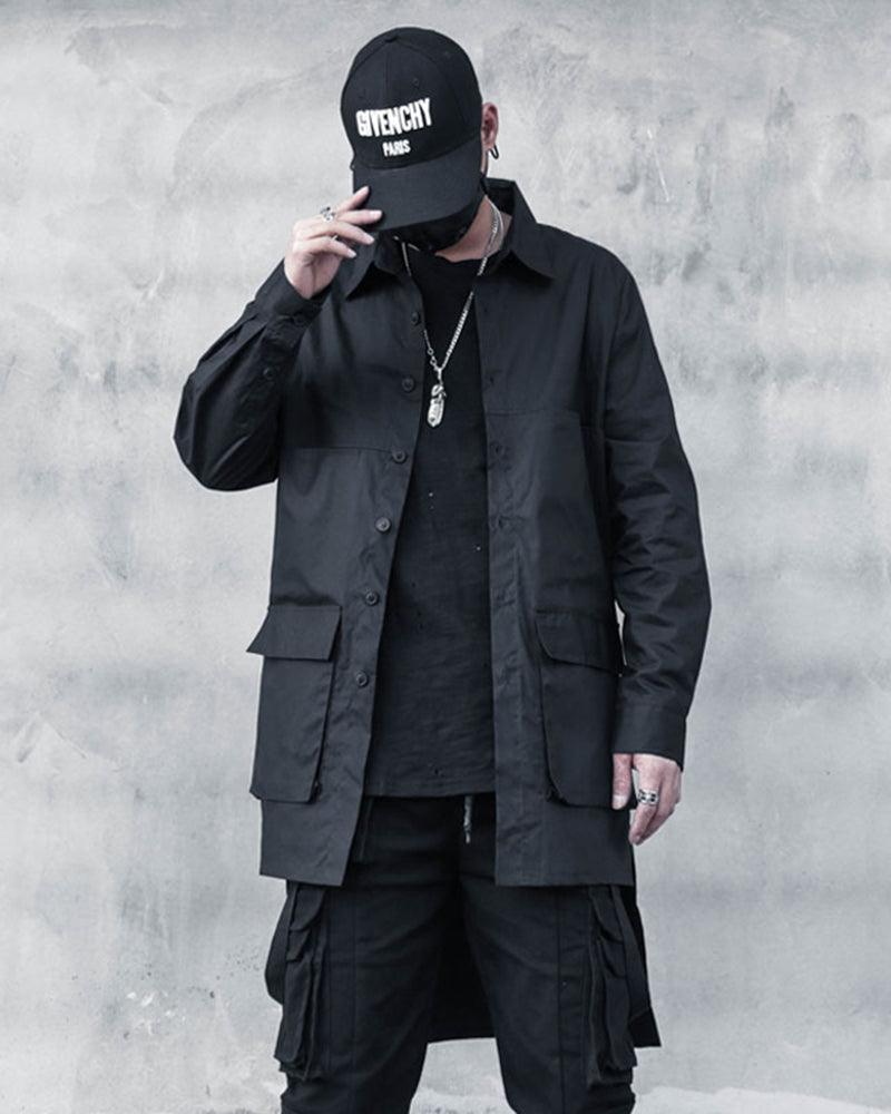 Urban Shield Long Sun Coat - stylish techwear coat - Urban Shield Long Sun Coat for Stylish Comfort - Main view