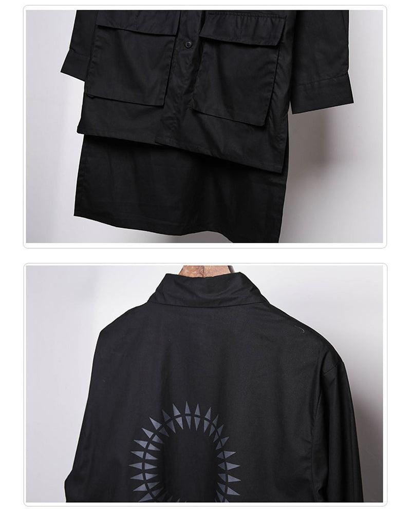 Urban Shield Long Sun Coat - stylish techwear coat - Urban Shield Long Sun Coat for Stylish Comfort - View 9