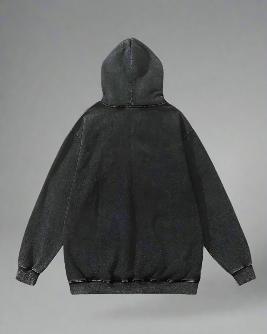 Urban Skull Print Hoodie -  skull print - Urban Skull Print Hoodie for Style and Comfort - View 5