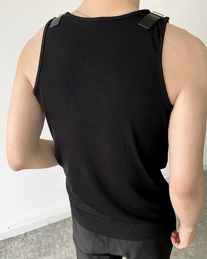 Urban Sleek Sleeveless Tank Top - techwear summer top - Urban Sleek Sleeveless Tank Top for Summer - View 3