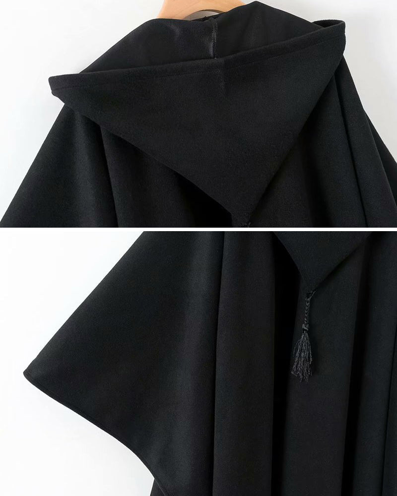 Urban Stealth Hooded Cape -  stylish outerwear - Urban Stealth Hooded Cape - Stylish and Versatile - View 6