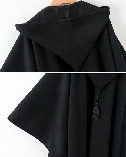 Urban Stealth Hooded Cape -  stylish outerwear - Urban Stealth Hooded Cape - Stylish and Versatile - View 6