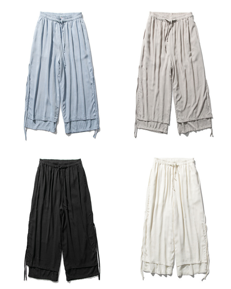 Urban Style Cotton Hakama Pants - contemporary techwear - Urban Style Cotton Hakama Pants for Modern Fashion - View 10