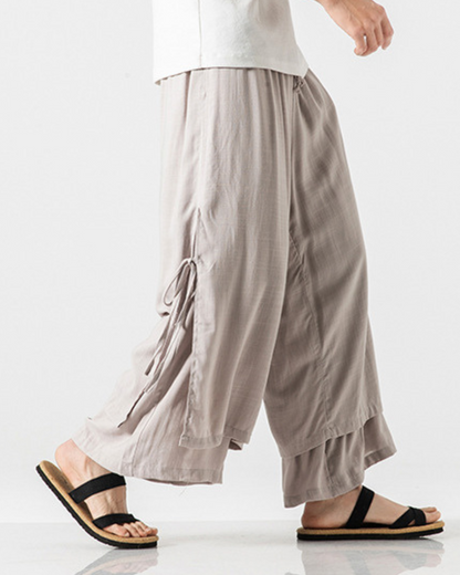 Urban Style Cotton Hakama Pants -  techwear - Urban Style Cotton Hakama Pants for Modern Fashion - View 6