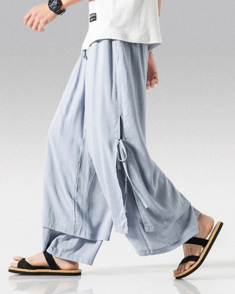 Urban Style Cotton Hakama Pants -  urban style - Urban Style Cotton Hakama Pants for Modern Fashion - View 8