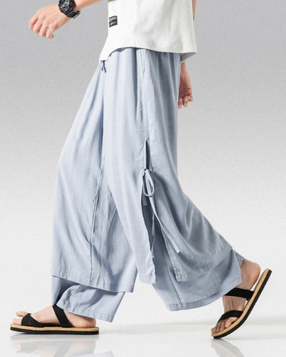 Urban Style Cotton Hakama Pants -  urban style - Urban Style Cotton Hakama Pants for Modern Fashion - View 8