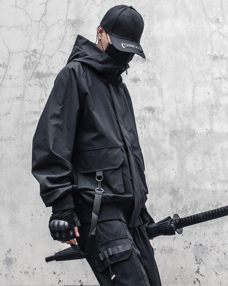 Urban Style Ribbon Hooded Jacket -  futuristic style - Urban Style Ribbon Hooded Jacket for Modern Living - View 4