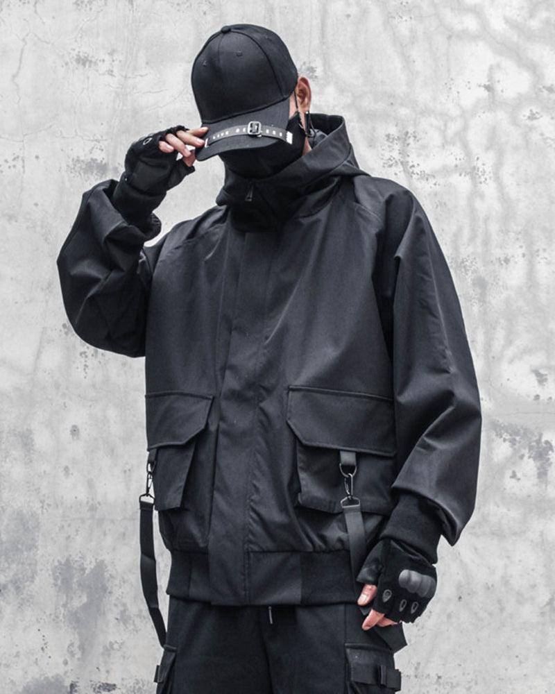 Urban Style Ribbon Hooded Jacket - practical hooded jacket - Urban Style Ribbon Hooded Jacket for Modern Living - Main view