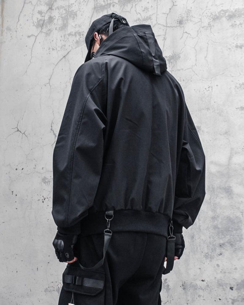 Urban Style Ribbon Hooded Jacket - urban jacket - Urban Style Ribbon Hooded Jacket for Modern Living - View 2