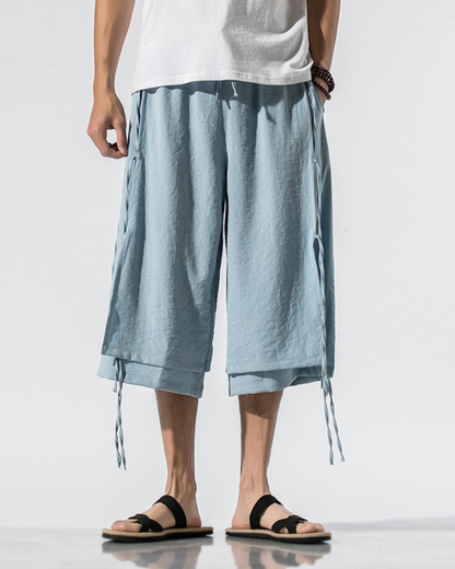 Urban Style Short Hakama -  comfortable pants - Urban Style Short Hakama Pants for Modern Looks - View 4