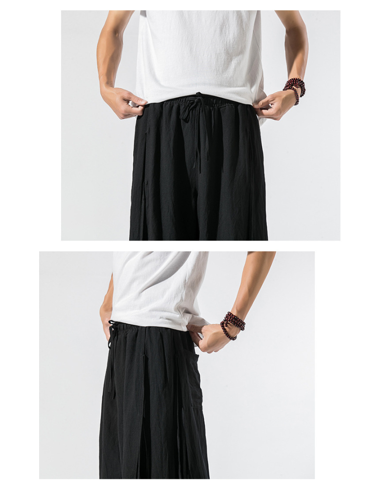 Urban Style Short Hakama - contemporary techwear - Urban Style Short Hakama Pants for Modern Looks - View 10