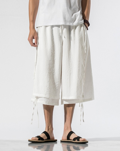Urban Style Short Hakama -  traditional elegance - Urban Style Short Hakama Pants for Modern Looks - View 7