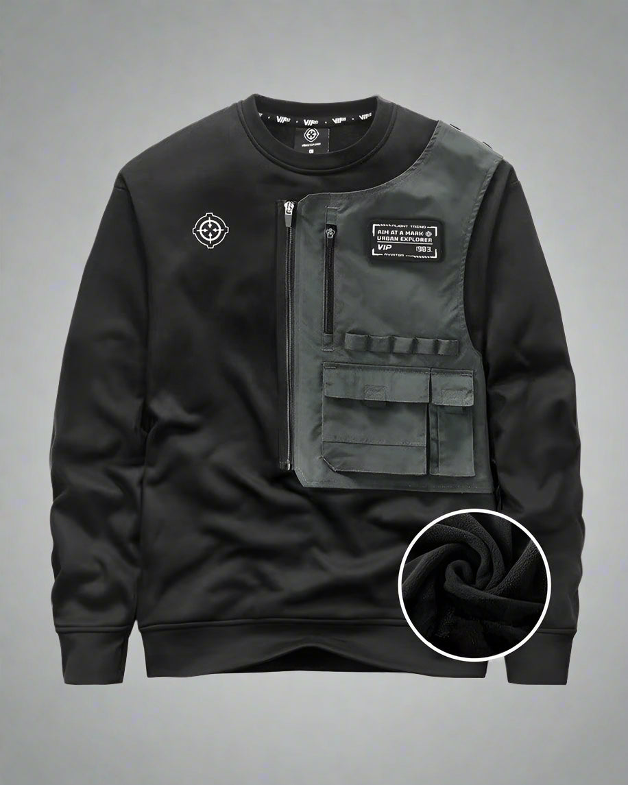 Urban Tactical Layered Sweatshirt -  comfortable sweatshirt - Urban Tactical Layered Sweatshirt for Daily Comfort - View 4