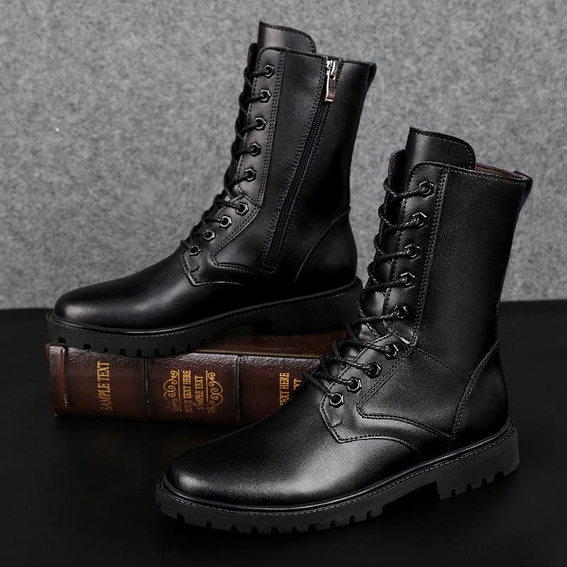 Urban Tactical Leather Boots -  black boots - Urban Tactical Leather Boots for Comfort and Durability - View 4