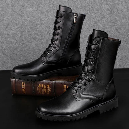 Urban Tactical Leather Boots -  black boots - Urban Tactical Leather Boots for Comfort and Durability - View 4