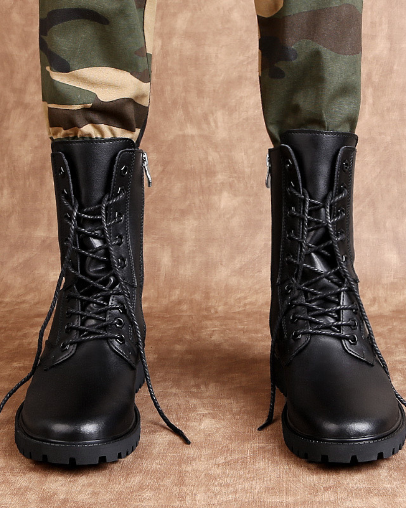 Urban Tactical Leather Boots - comfortable outdoor boots - Urban Tactical Leather Boots for Comfort and Durability - View 2