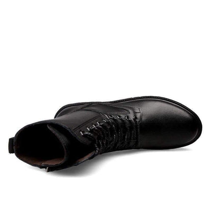 Urban Tactical Leather Boots -  techwear inspired footwear - Urban Tactical Leather Boots for Comfort and Durability - View 8