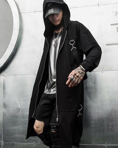 Urban Tactical Long Coat - techwear aesthetics - Urban Tactical Long Coat for Comfortable Layering - Main view