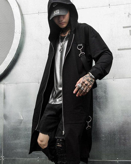 Urban Tactical Long Coat - techwear aesthetics - Urban Tactical Long Coat for Comfortable Layering - Main view