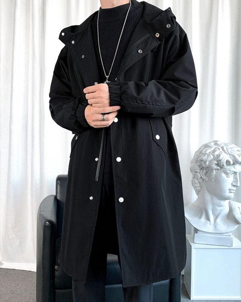 Urban-Tech Long Jacket Coat -  futuristic urban design - Urban-Tech Long Jacket Coat for Comfort and Style - View 4