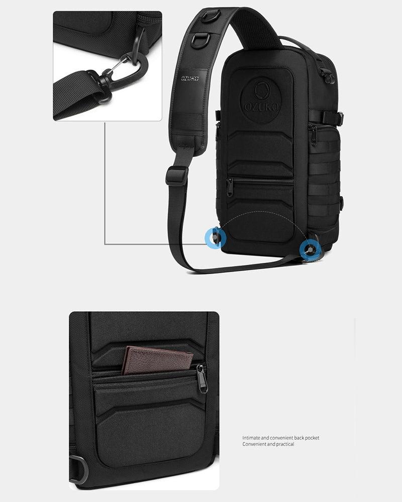 Urban Tech Sling Bag -  outdoor gear - Urban Sling Bag - Techwear Inspired for Everyday Use - View 11