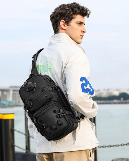 Urban Tech Sling Bag -  outdoor gear - Urban Sling Bag - Techwear Inspired for Everyday Use - View 4