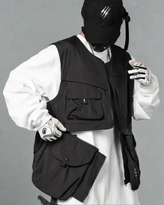 Urban Tech Vest Essentials - stylish techwear - Urban Tech Vest Essentials for Modern Style - Main view