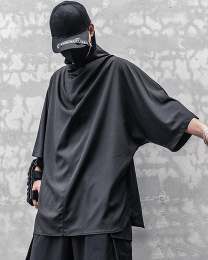 Urban Techwear Bat Tee -  black - Futuristic Urban Techwear Bat Tee for Everyday Style - View 3