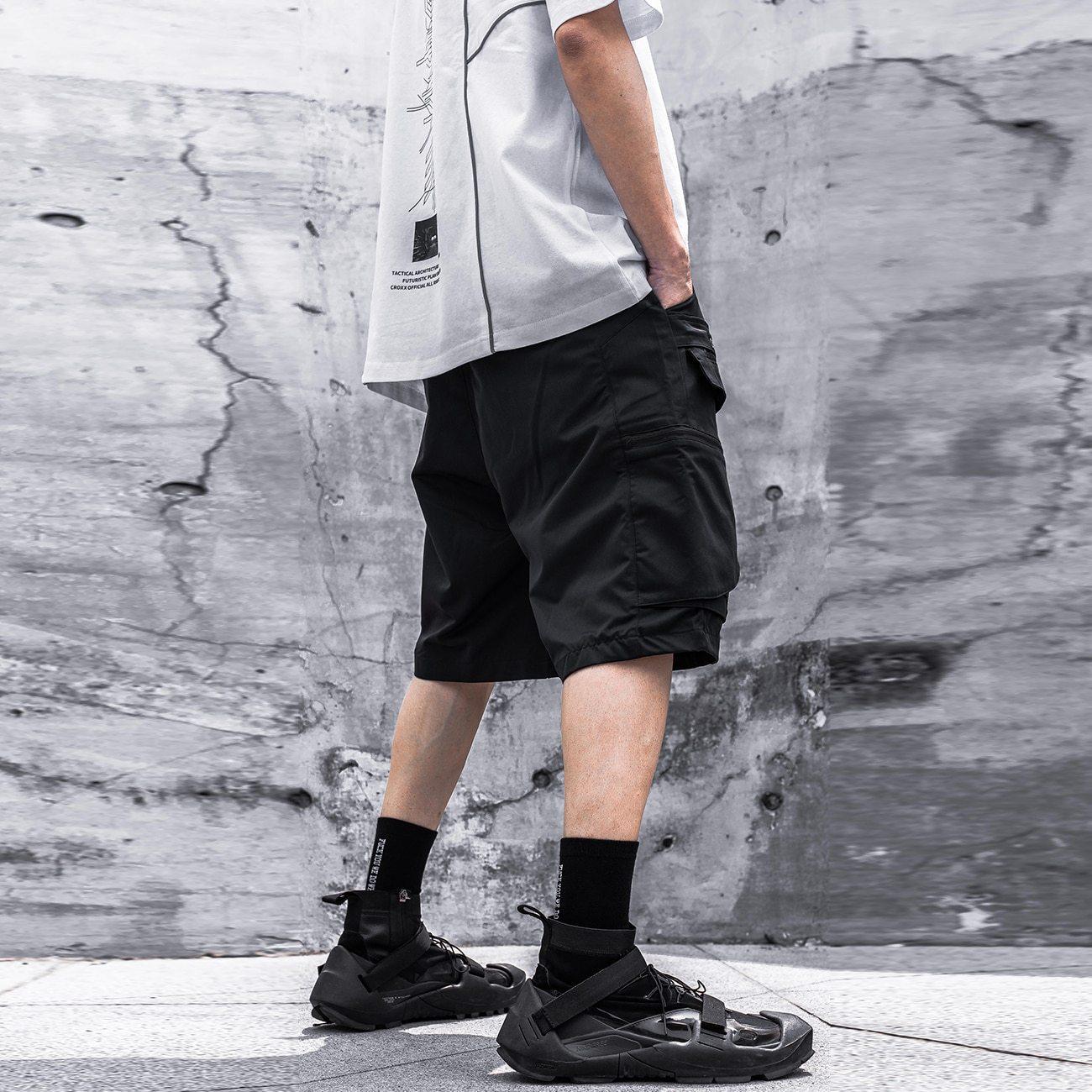 Urban Techwear Cargo Shorts -  cargo shorts - Urban Techwear Cargo Shorts for Versatile Style - View 3