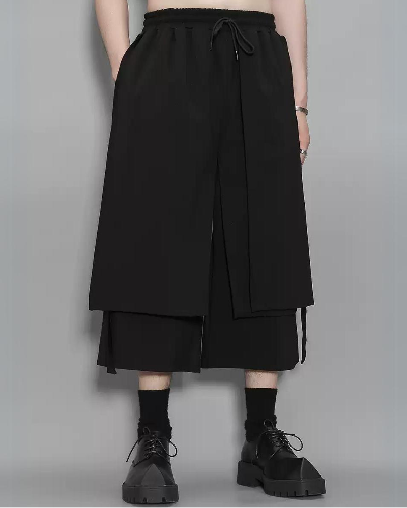 Urban Techwear Hakama Pants -  black pants - Contemporary Techwear Hakama Pants for Modern Style - View 3
