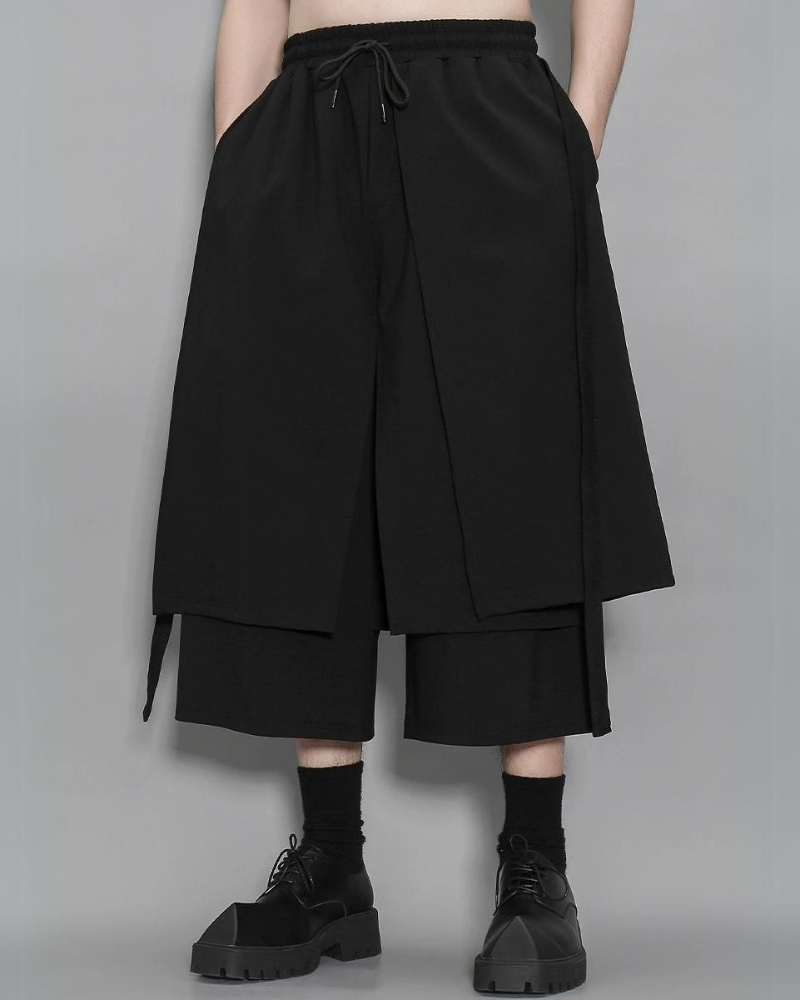 Urban Techwear Hakama Pants -  cotton blend - Contemporary Techwear Hakama Pants for Modern Style - View 5