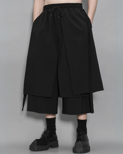 Urban Techwear Hakama Pants -  cotton blend - Contemporary Techwear Hakama Pants for Modern Style - View 5