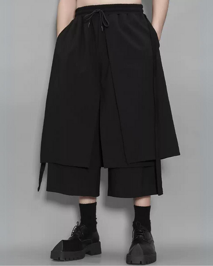 Urban Techwear Hakama Pants - hakama pants - Contemporary Techwear Hakama Pants for Modern Style - View 2