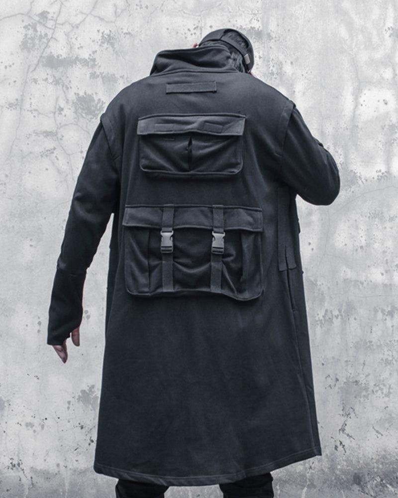 Urban Techwear Long Cargo Coat - cargo coat - Urban Techwear Long Cargo Coat for Versatile Style - View 2
