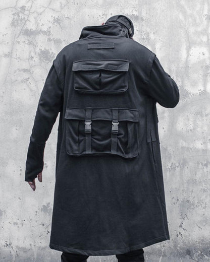 Urban Techwear Long Cargo Coat - cargo coat - Urban Techwear Long Cargo Coat for Versatile Style - View 2