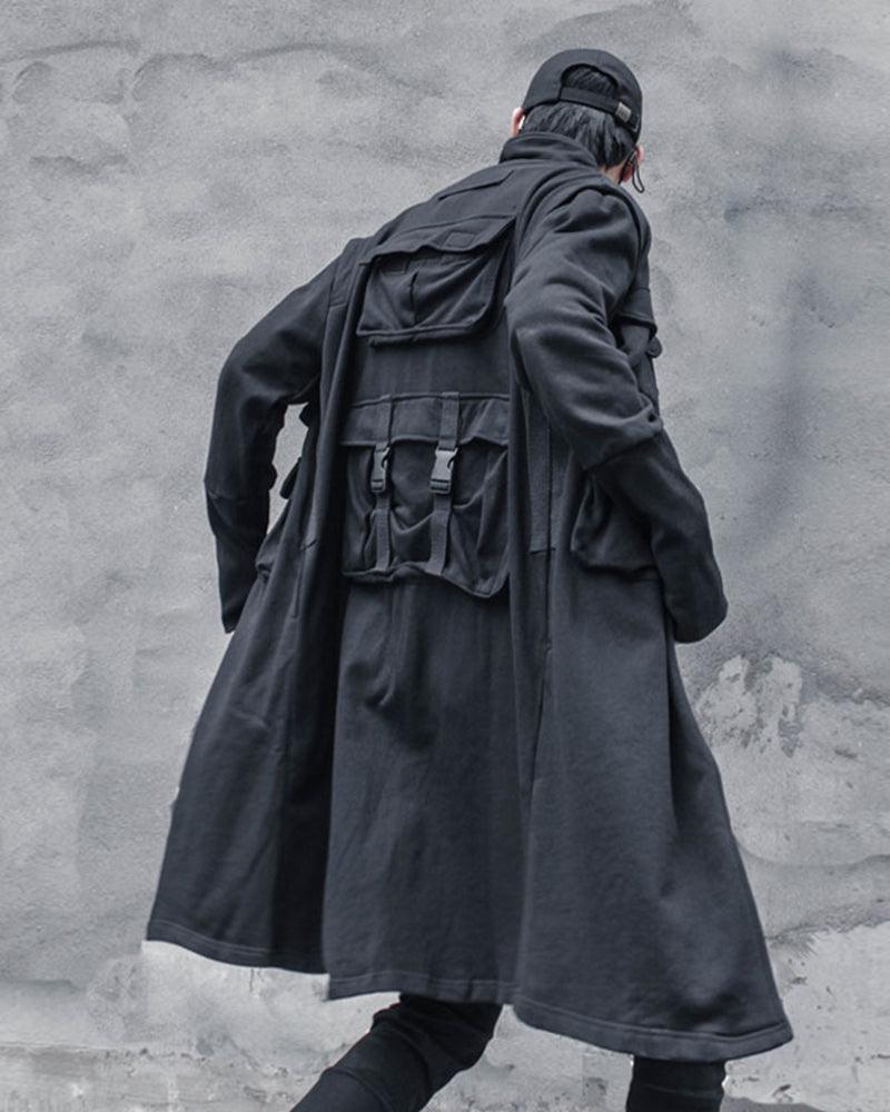 Urban Techwear Long Cargo Coat -  comfortable durable coat - Urban Techwear Long Cargo Coat for Versatile Style - View 5