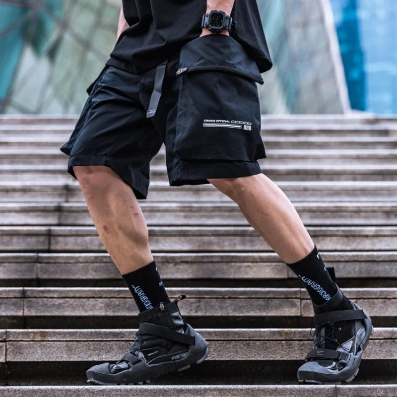 Urban Techwear Utility Shorts -  casual wear - Urban Techwear Utility Shorts for Everyday Adventures - View 3