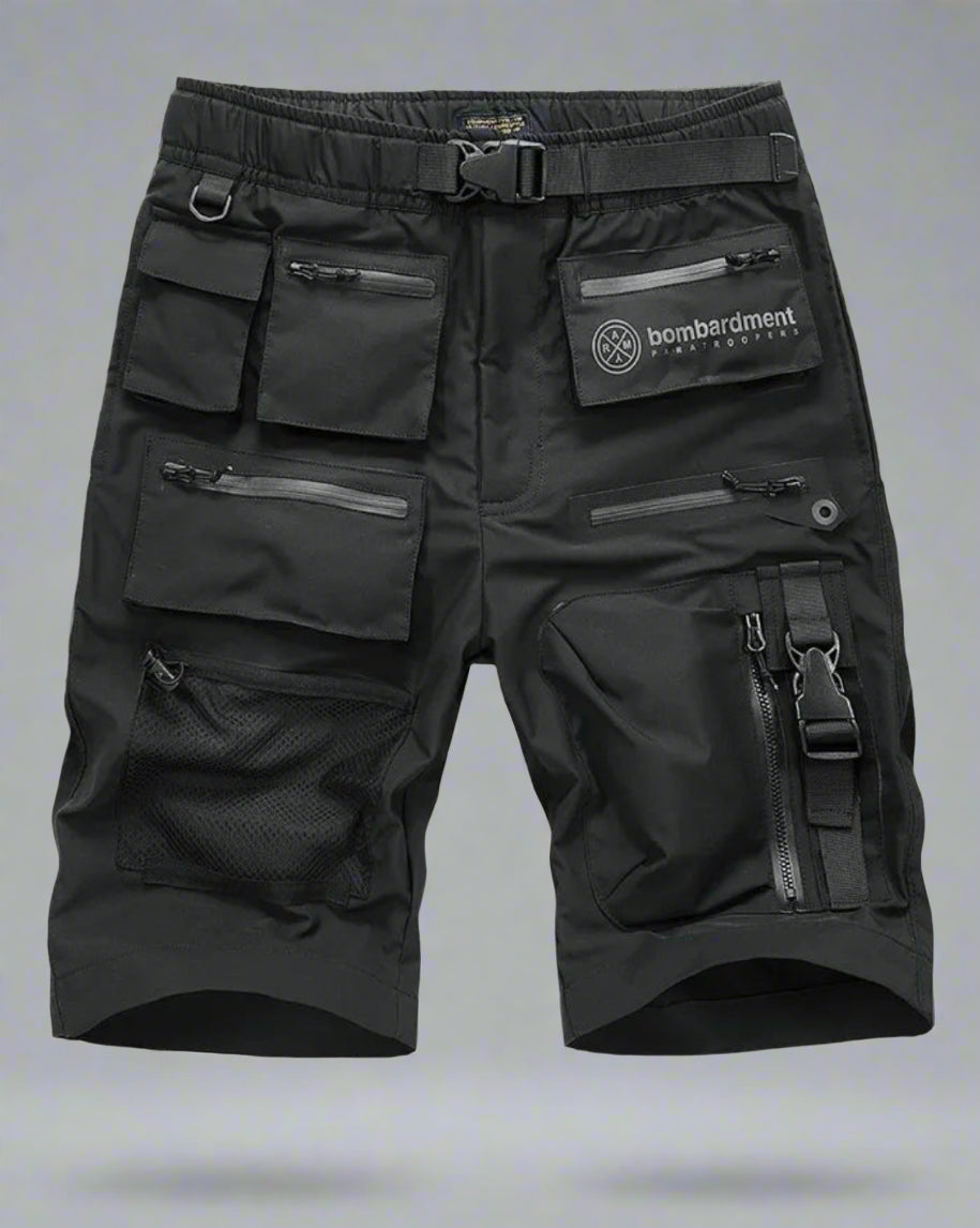 Urban Techwear Utility Shorts - techwear clothing - Urban Techwear Utility Shorts for Active City Life - Main view