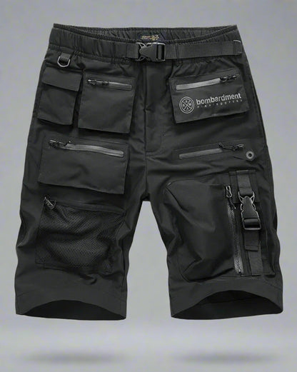 Urban Techwear Utility Shorts - techwear clothing - Urban Techwear Utility Shorts for Active City Life - Main view