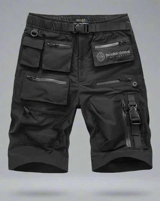 Urban Techwear Utility Shorts - techwear clothing - Urban Techwear Utility Shorts for Active City Life - Main view