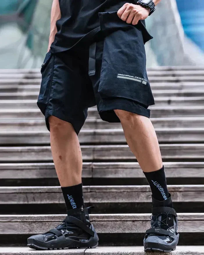 Urban Techwear Utility Shorts - techwear - Urban Techwear Utility Shorts for Everyday Adventures - View 2