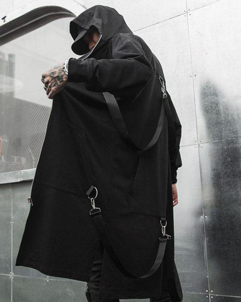 Urban Utility Hooded Long Coat -  urban coat - Urban Utility Hooded Long Coat for Street Style - View 6