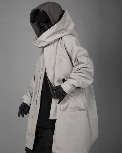 Urban Utility Layered Long Coat -  adjustable coat - Urban Utility Layered Long Coat for Unpredictable Weather - View 3